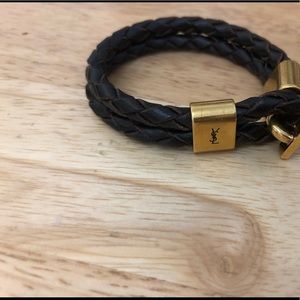 YSL Braided Double  Leather